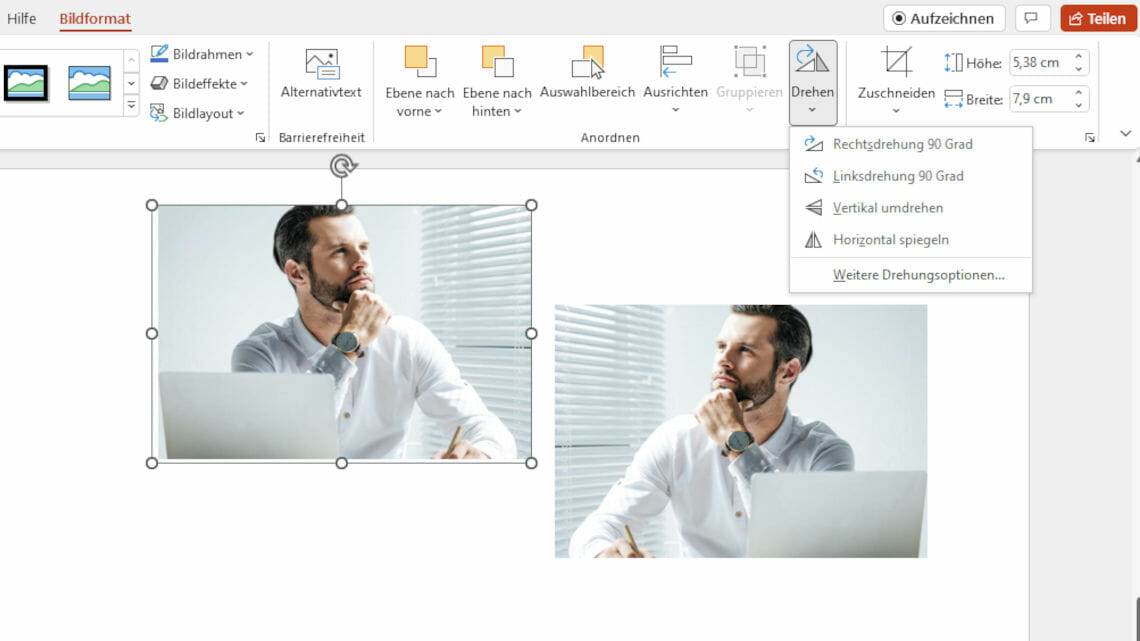 PowerPoint-Bild spiegeln Anleitung