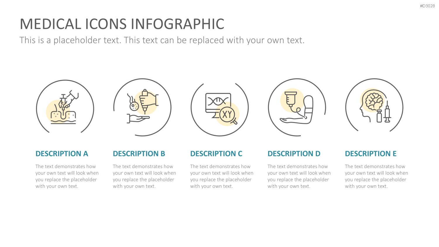 240 Line Icons – Medizin & Wissenschaft PowerPoint-Vorlage