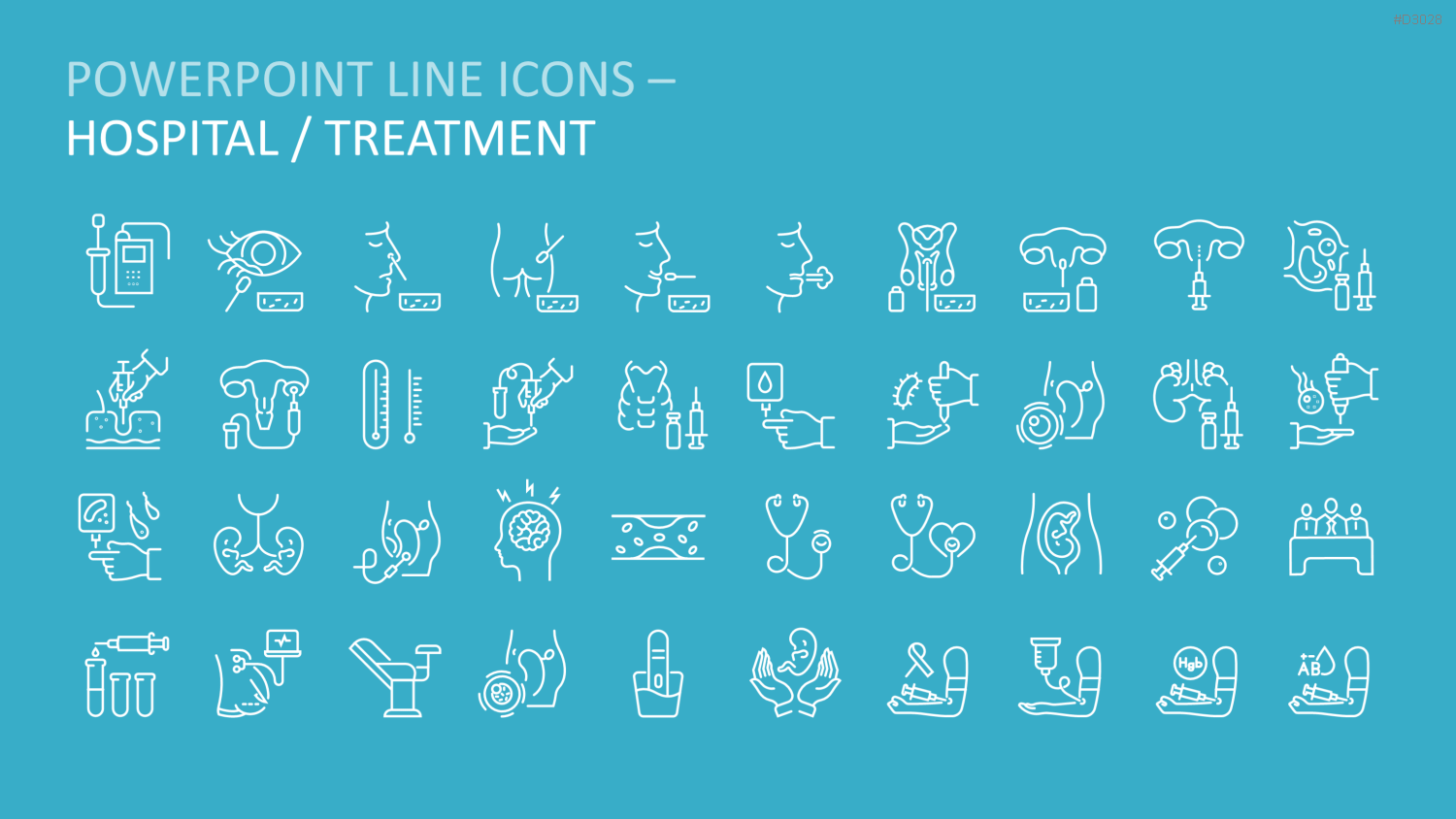 240 Line Icons – Medizin & Wissenschaft PowerPoint-Vorlage