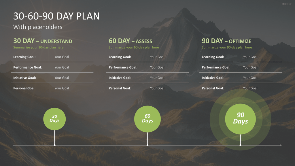 30-60-90 Day Plan PowerPoint-Vorlage