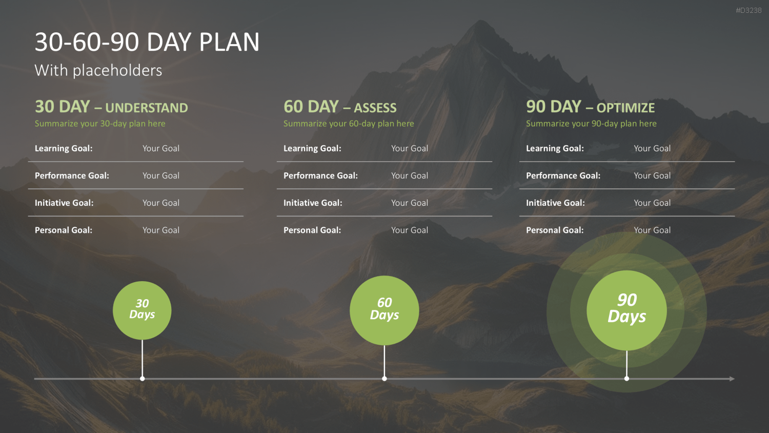 30-60-90 Day Plan PowerPoint-Vorlage