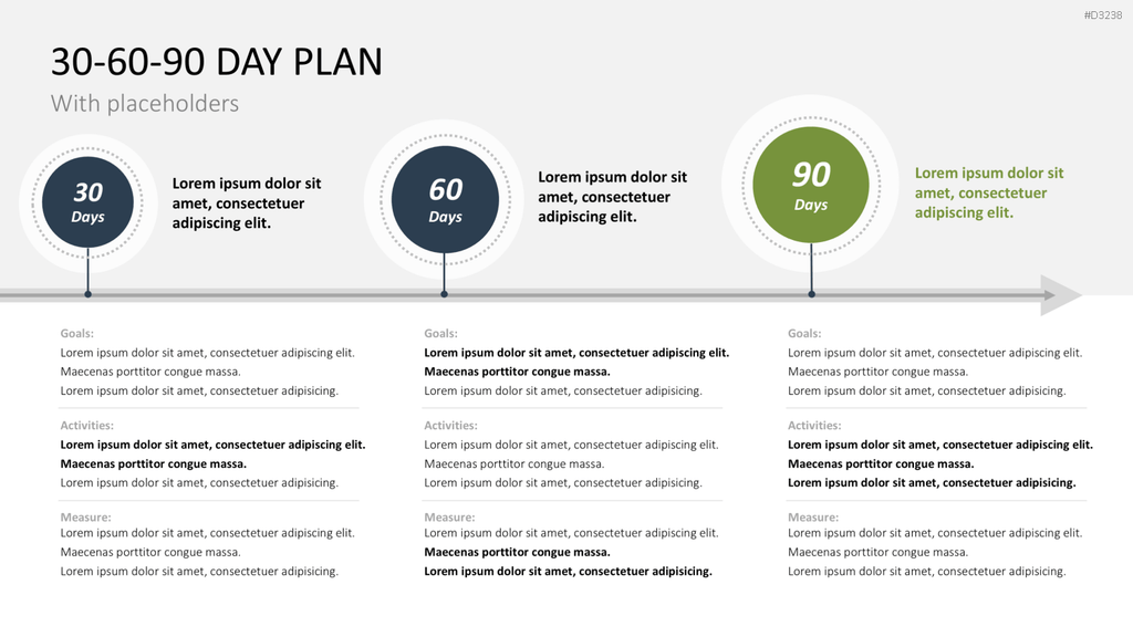 30-60-90 Day Plan PowerPoint-Vorlage