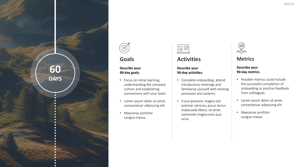 30-60-90 Day Plan PowerPoint-Vorlage