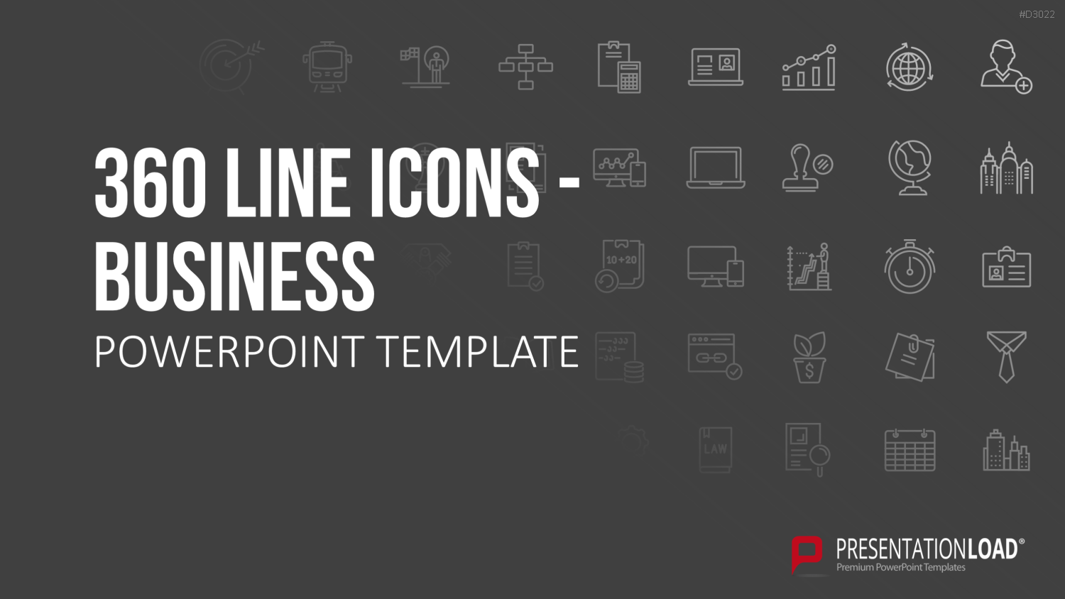 Line Icons - Business PowerPoint-Vorlage