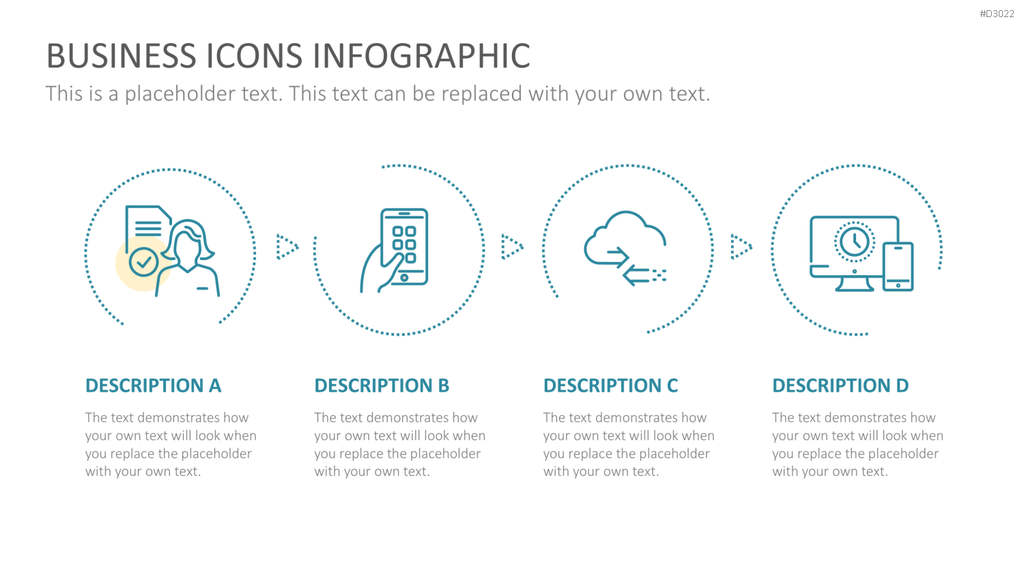 Line Icons - Business PowerPoint-Vorlage