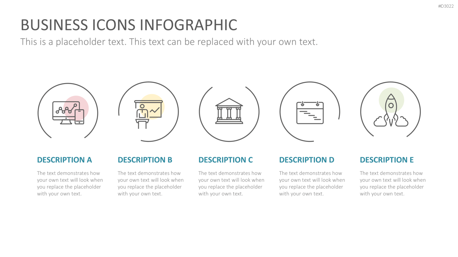 Line Icons - Business PowerPoint-Vorlage