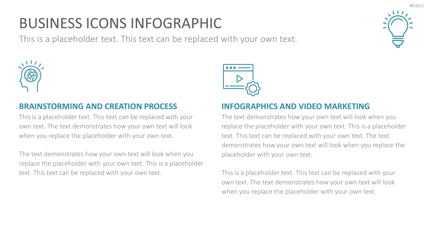 Line Icons - Business PowerPoint-Vorlage