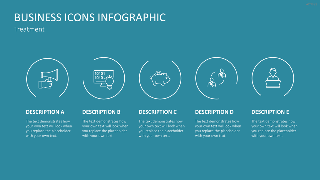 Line Icons - Business PowerPoint-Vorlage