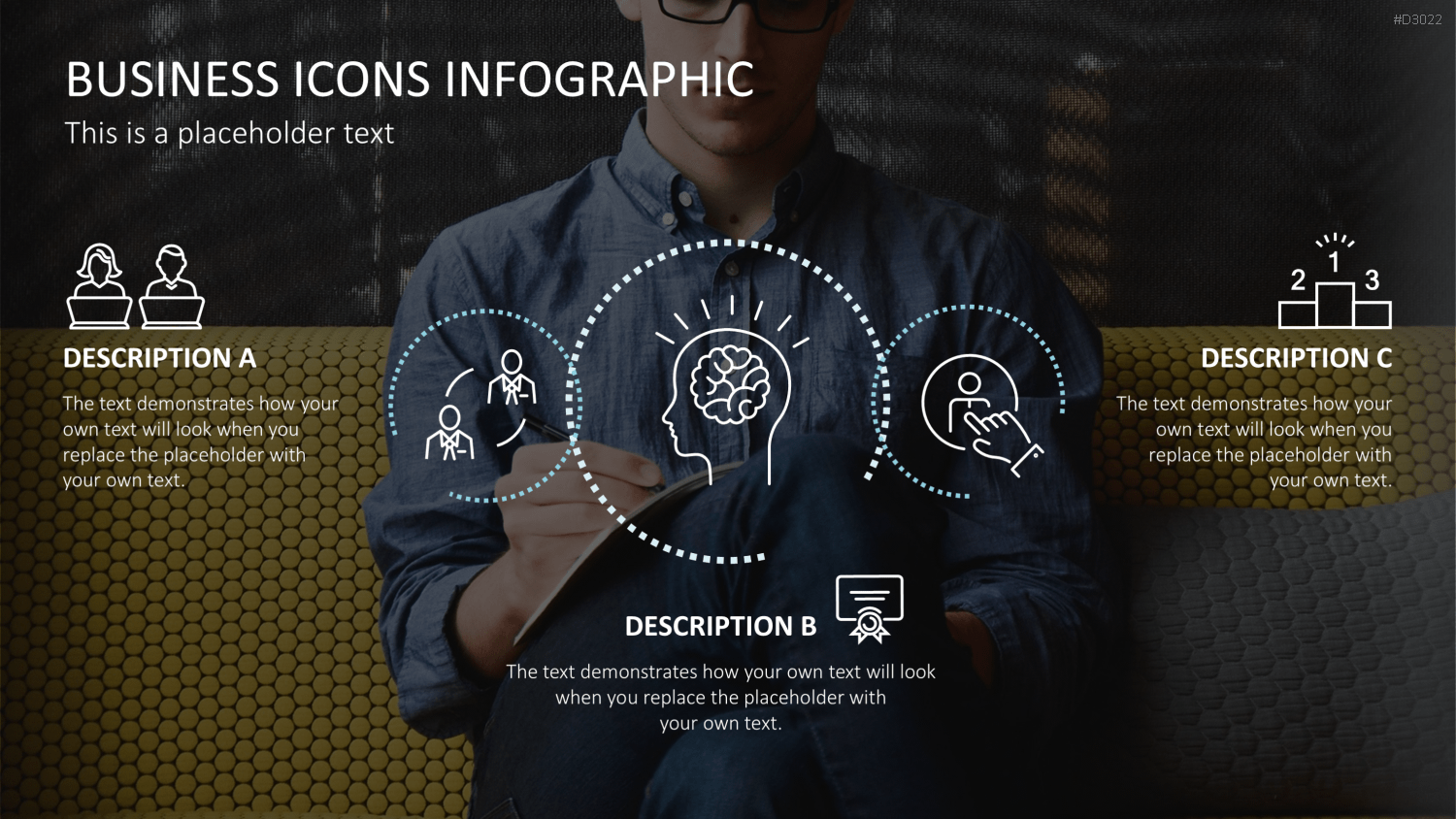 Line Icons - Business PowerPoint-Vorlage