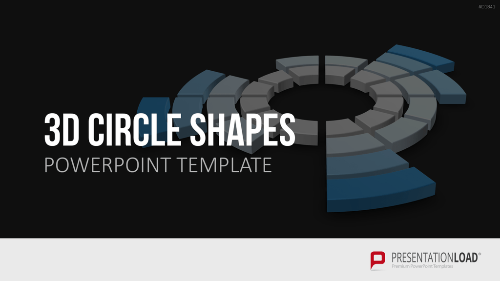 3D-Kreisdiagramme PowerPoint-Vorlage