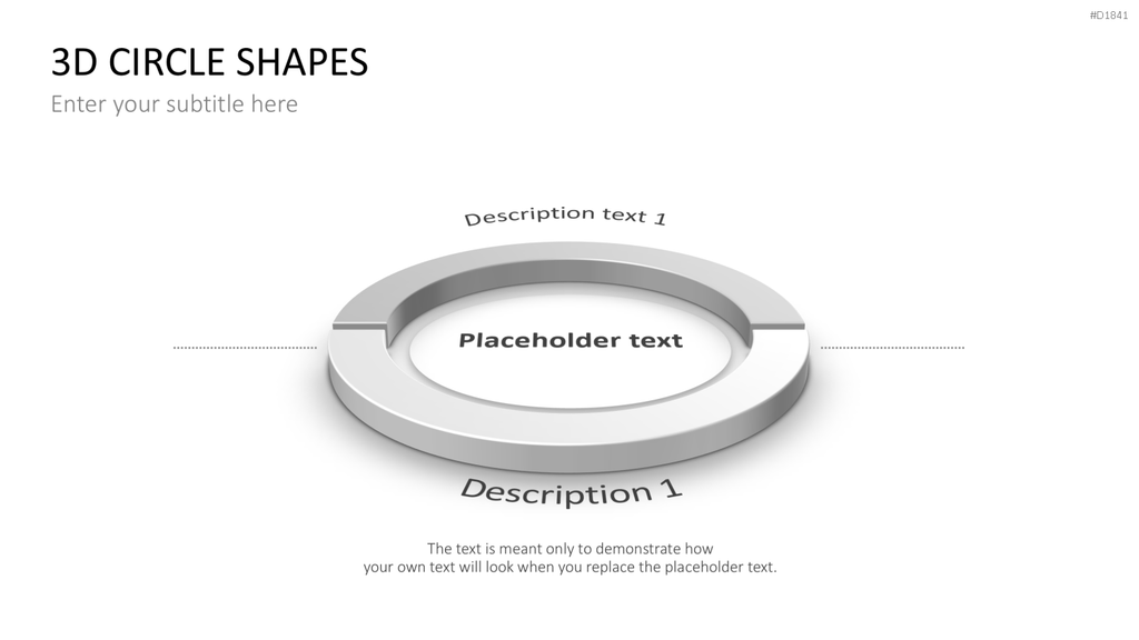 3D-Kreisdiagramme PowerPoint-Vorlage