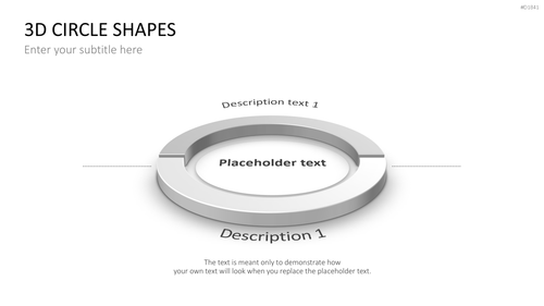 3D-Kreisdiagramme PowerPoint-Vorlage