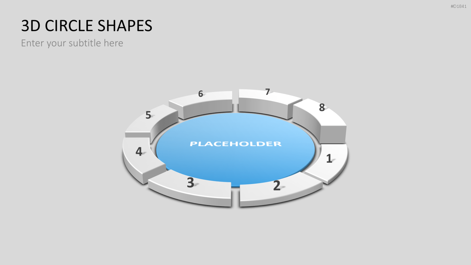 3D-Kreisdiagramme PowerPoint-Vorlage