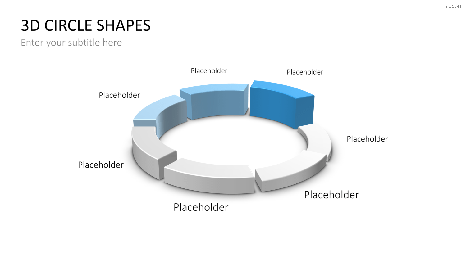 3D-Kreisdiagramme PowerPoint-Vorlage