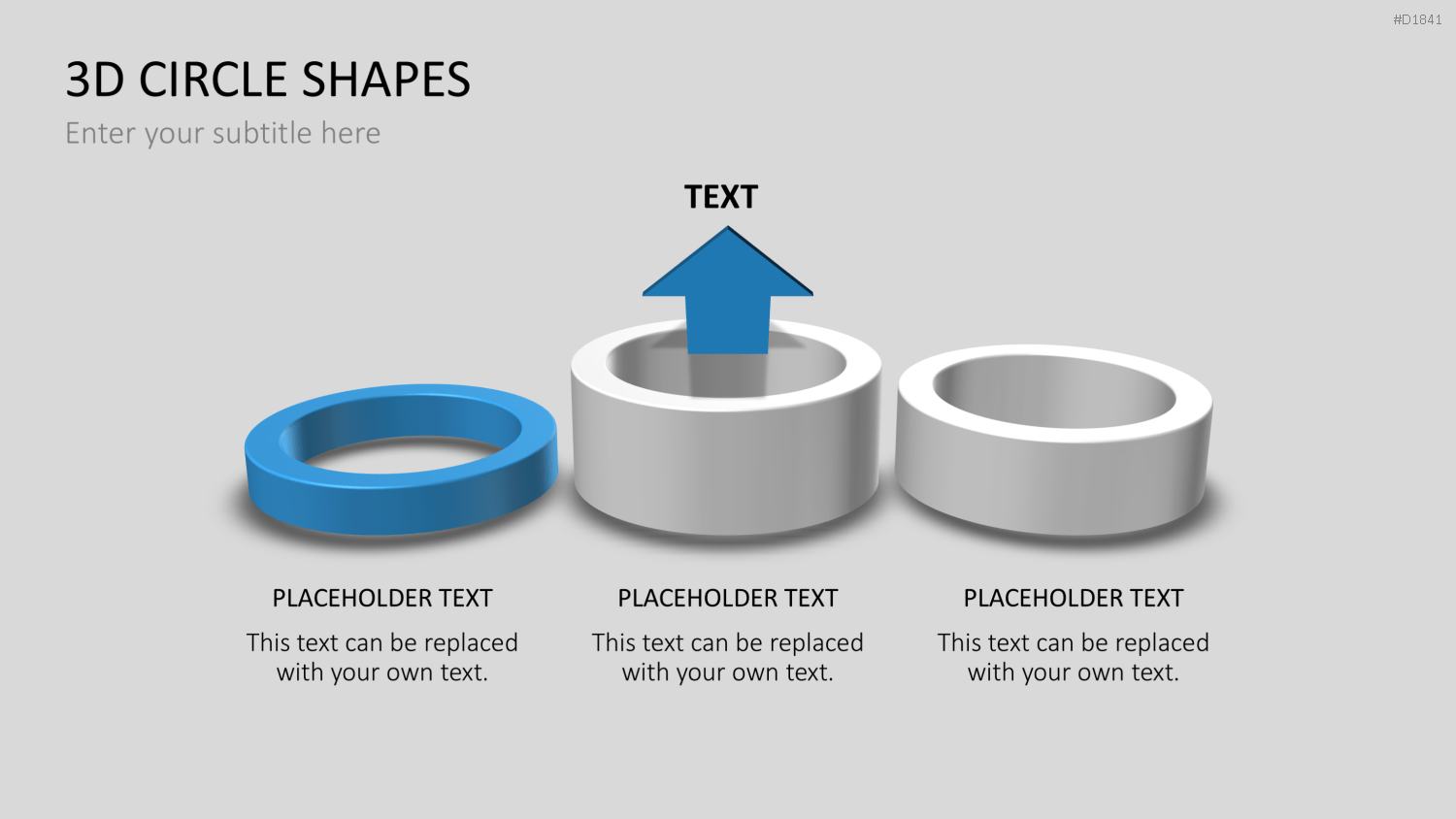 3D-Kreisdiagramme PowerPoint-Vorlage