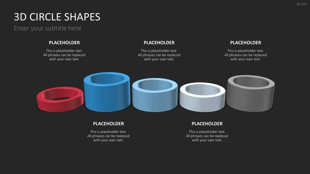 3D-Kreisdiagramme PowerPoint-Vorlage