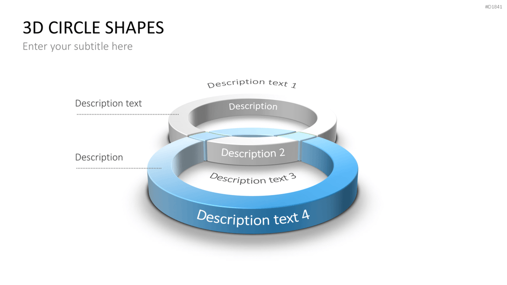 3D-Kreisdiagramme PowerPoint-Vorlage