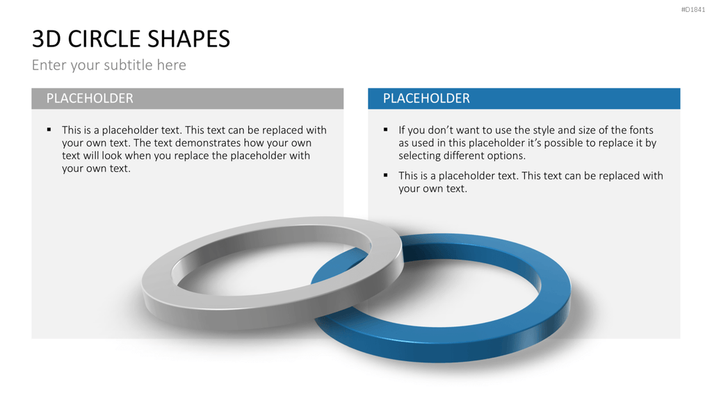 3D-Kreisdiagramme PowerPoint-Vorlage