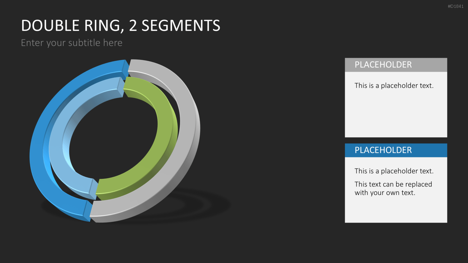 3D-Kreisdiagramme PowerPoint-Vorlage