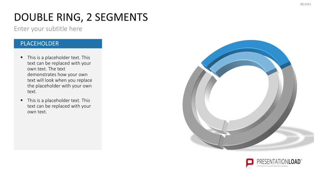 3D-Kreisdiagramme PowerPoint-Vorlage