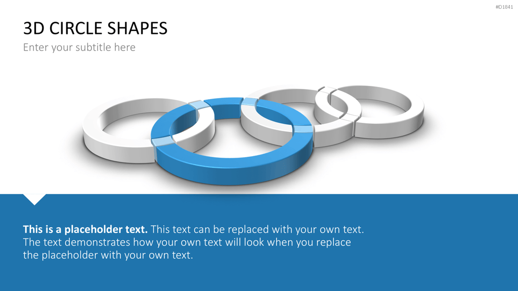 3D-Kreisdiagramme PowerPoint-Vorlage