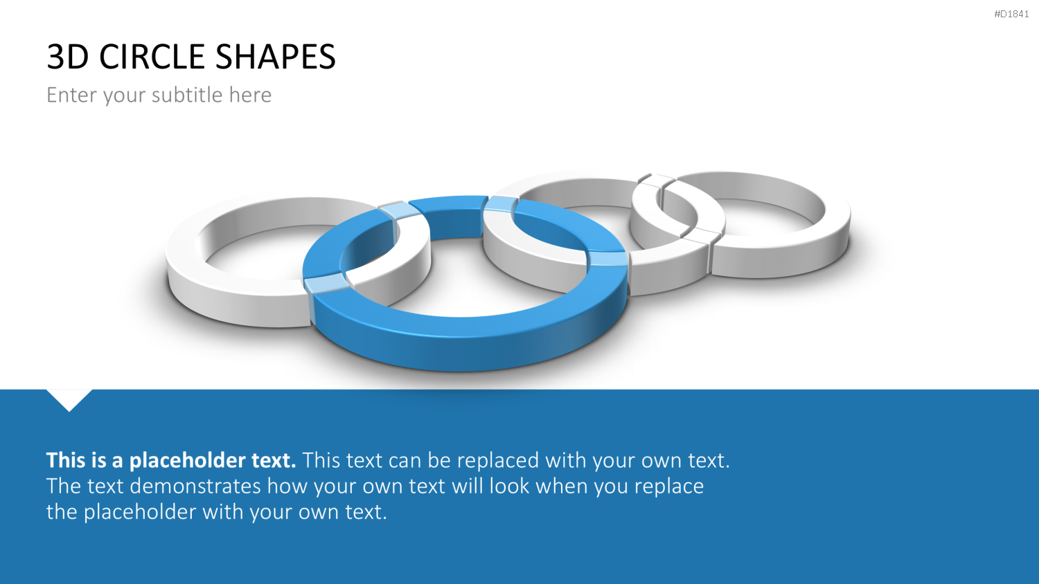 3D-Kreisdiagramme PowerPoint-Vorlage