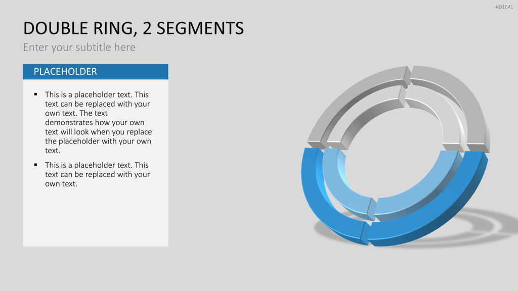 3D-Kreisdiagramme PowerPoint-Vorlage