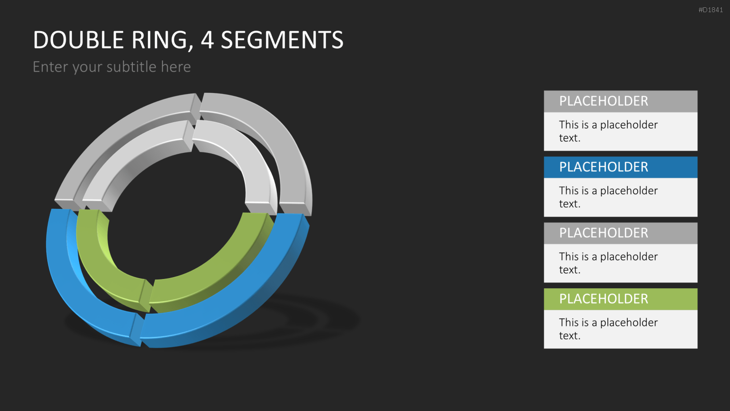 3D-Kreisdiagramme PowerPoint-Vorlage