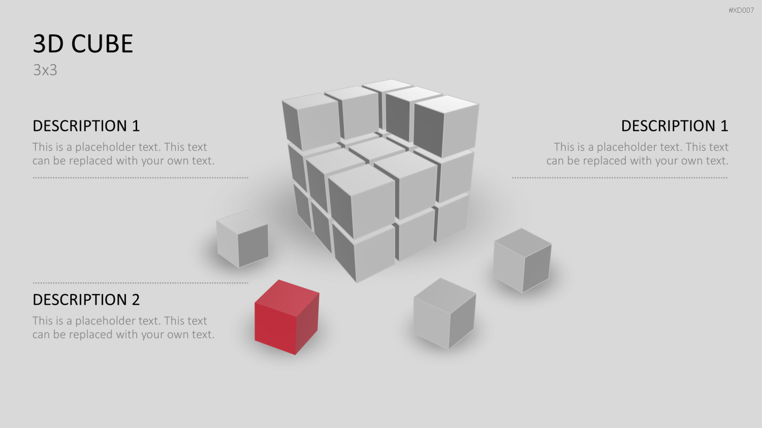 3D Würfel Bundle PowerPoint-Vorlage