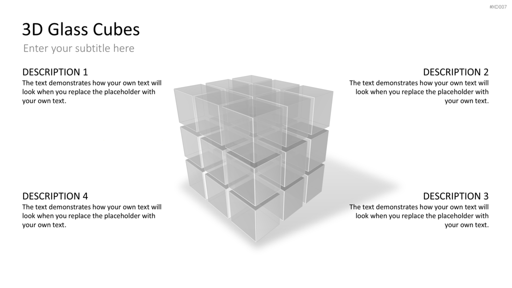 3D Würfel Bundle PowerPoint-Vorlage