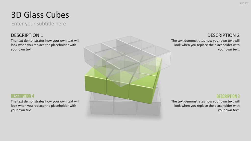 3D Würfel Bundle PowerPoint-Vorlage
