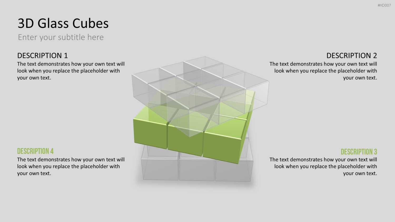 3D Würfel Bundle PowerPoint-Vorlage