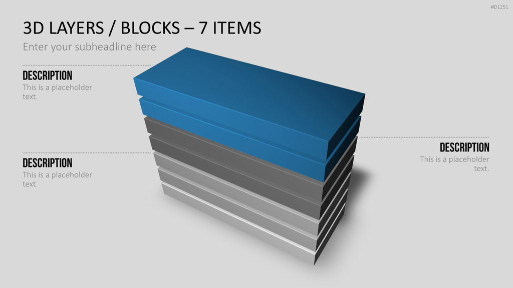 3D Ebenen / Blöcke PowerPoint-Vorlage