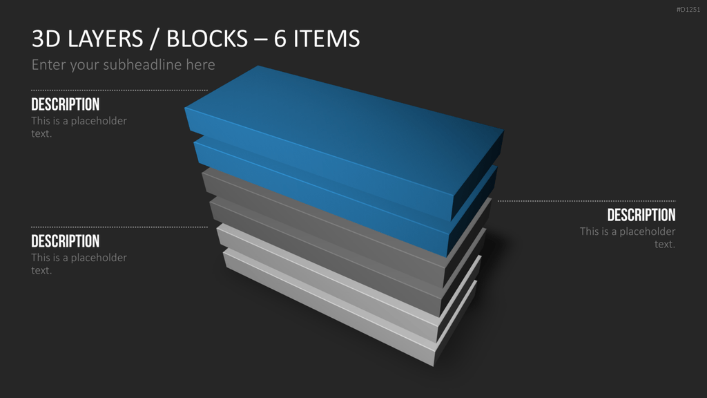 3D Ebenen / Blöcke PowerPoint-Vorlage