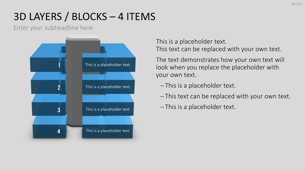 3D Ebenen / Blöcke PowerPoint-Vorlage