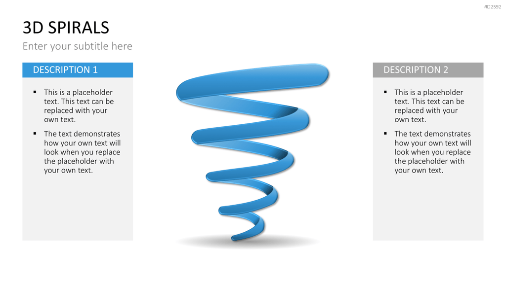 3D Spiralen PowerPoint-Vorlage