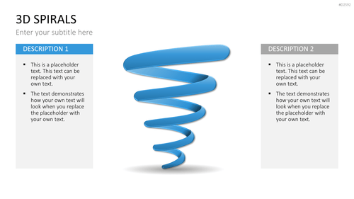 3D Spiralen PowerPoint-Vorlage