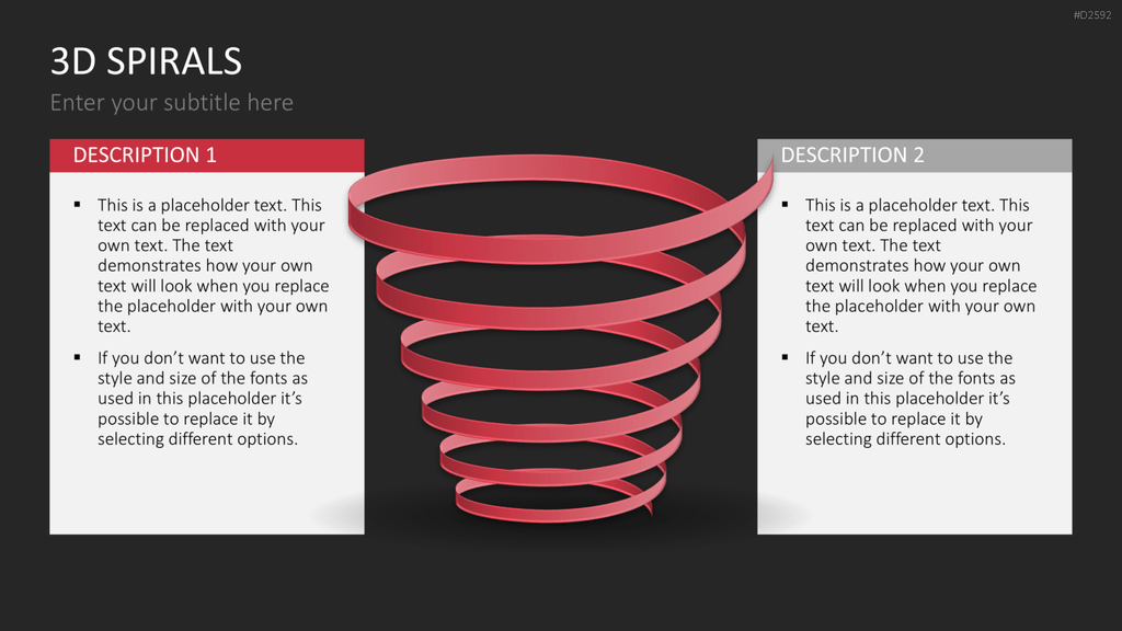 3D Spiralen PowerPoint-Vorlage