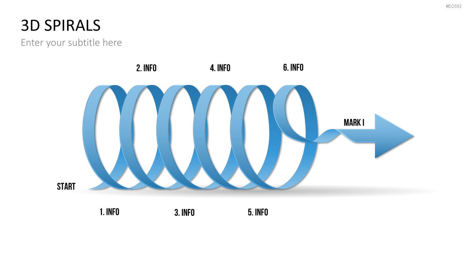 3D Spiralen PowerPoint-Vorlage