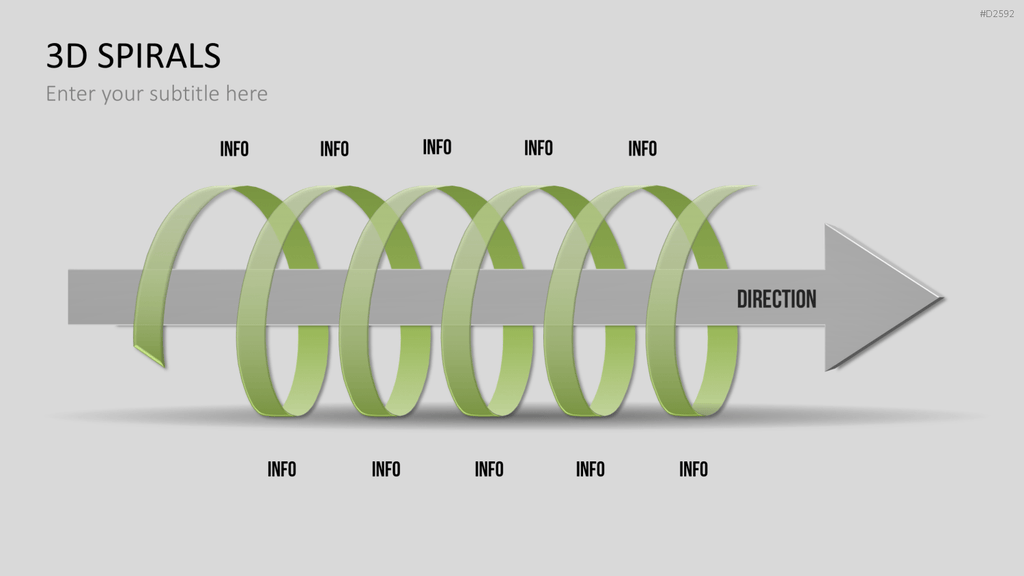 3D Spiralen PowerPoint-Vorlage