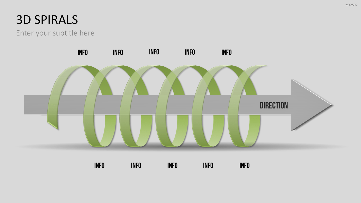 3D Spiralen PowerPoint-Vorlage