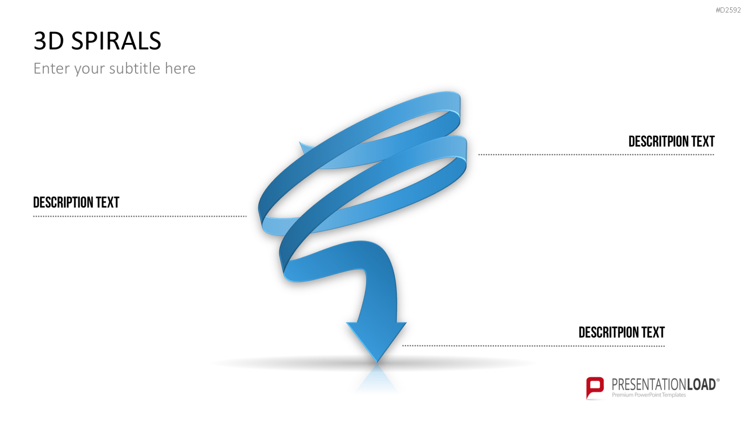 3D Spiralen PowerPoint-Vorlage