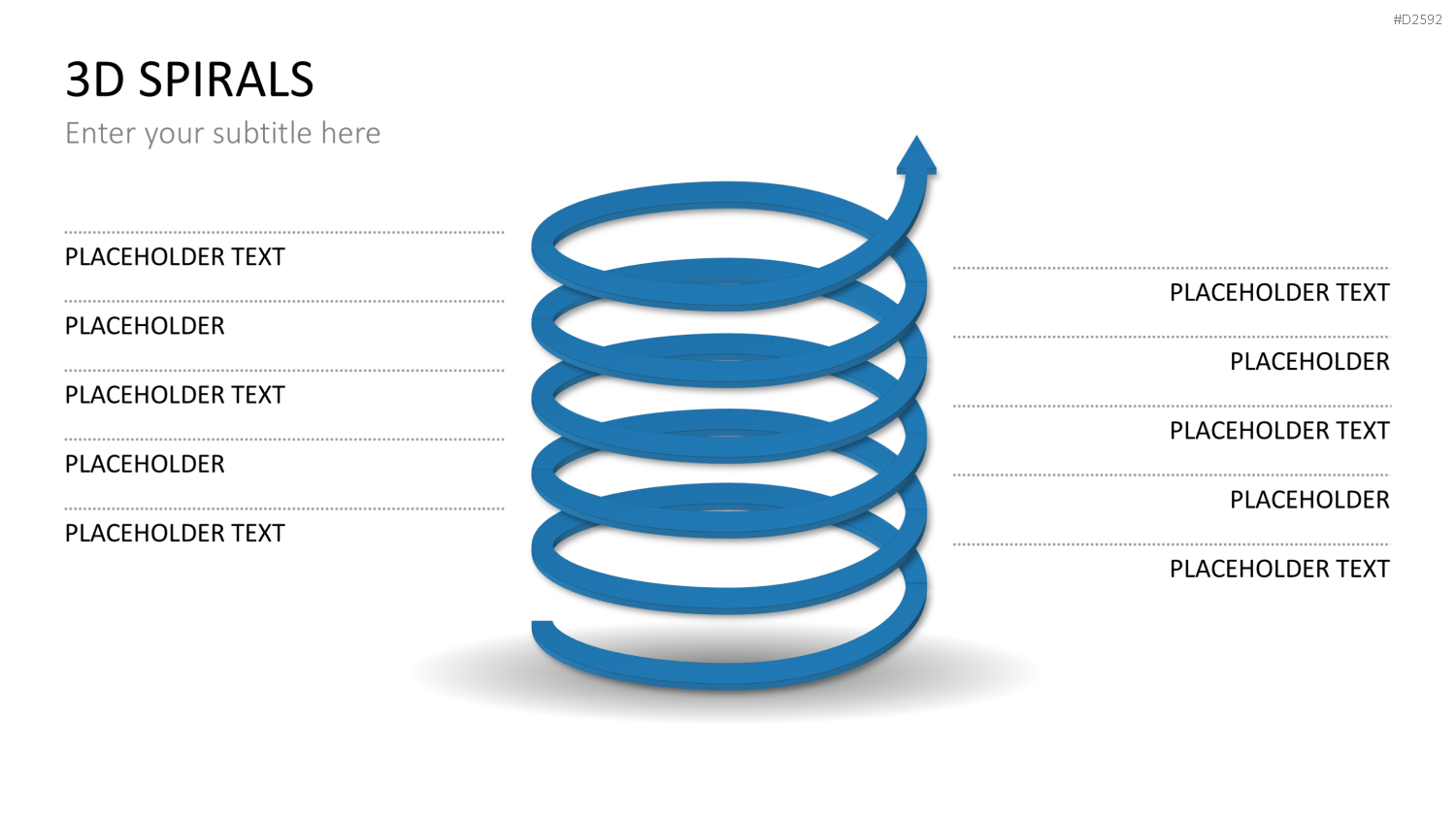 3D Spiralen PowerPoint-Vorlage