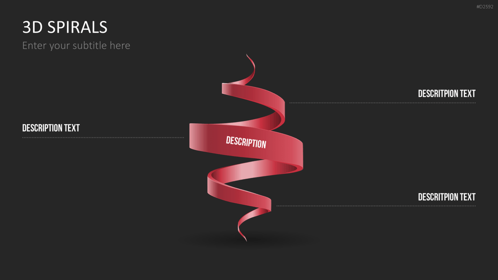 3D Spiralen PowerPoint-Vorlage