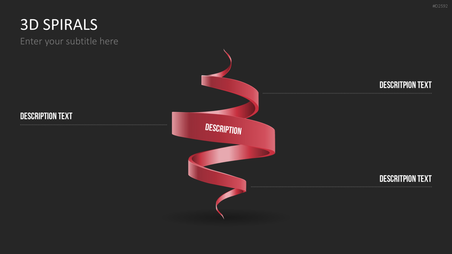 3D Spiralen PowerPoint-Vorlage