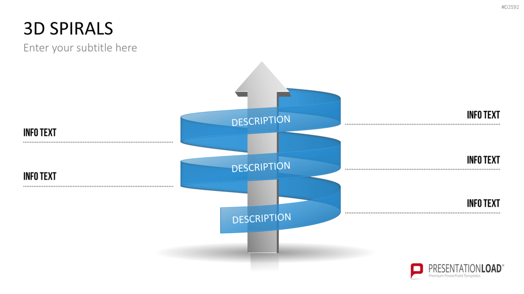 3D Spiralen PowerPoint-Vorlage
