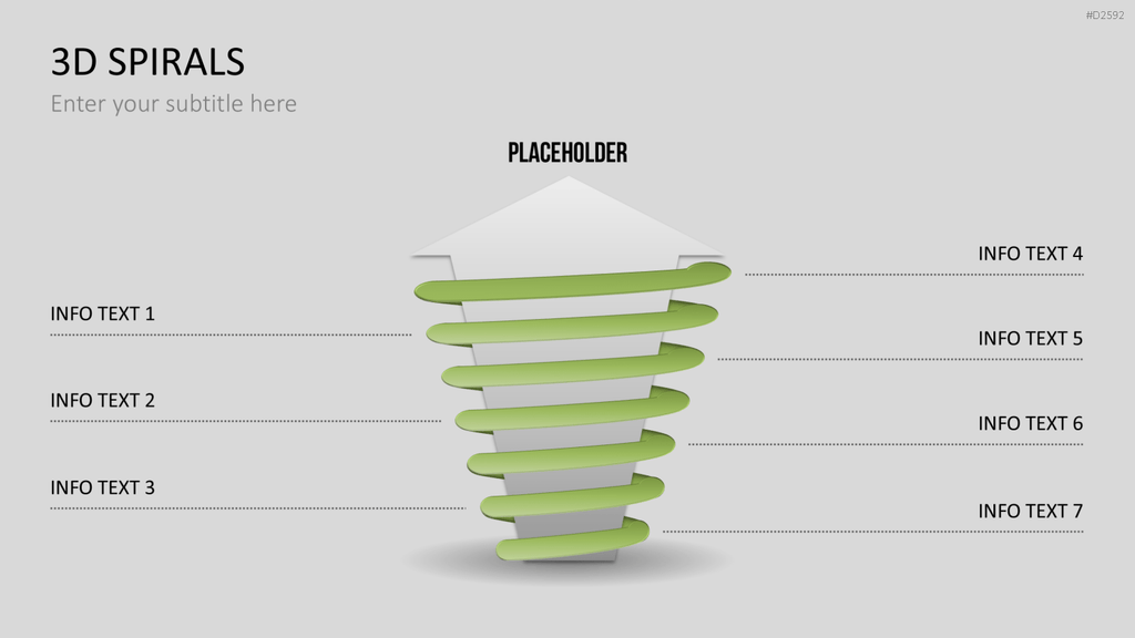 3D Spiralen PowerPoint-Vorlage