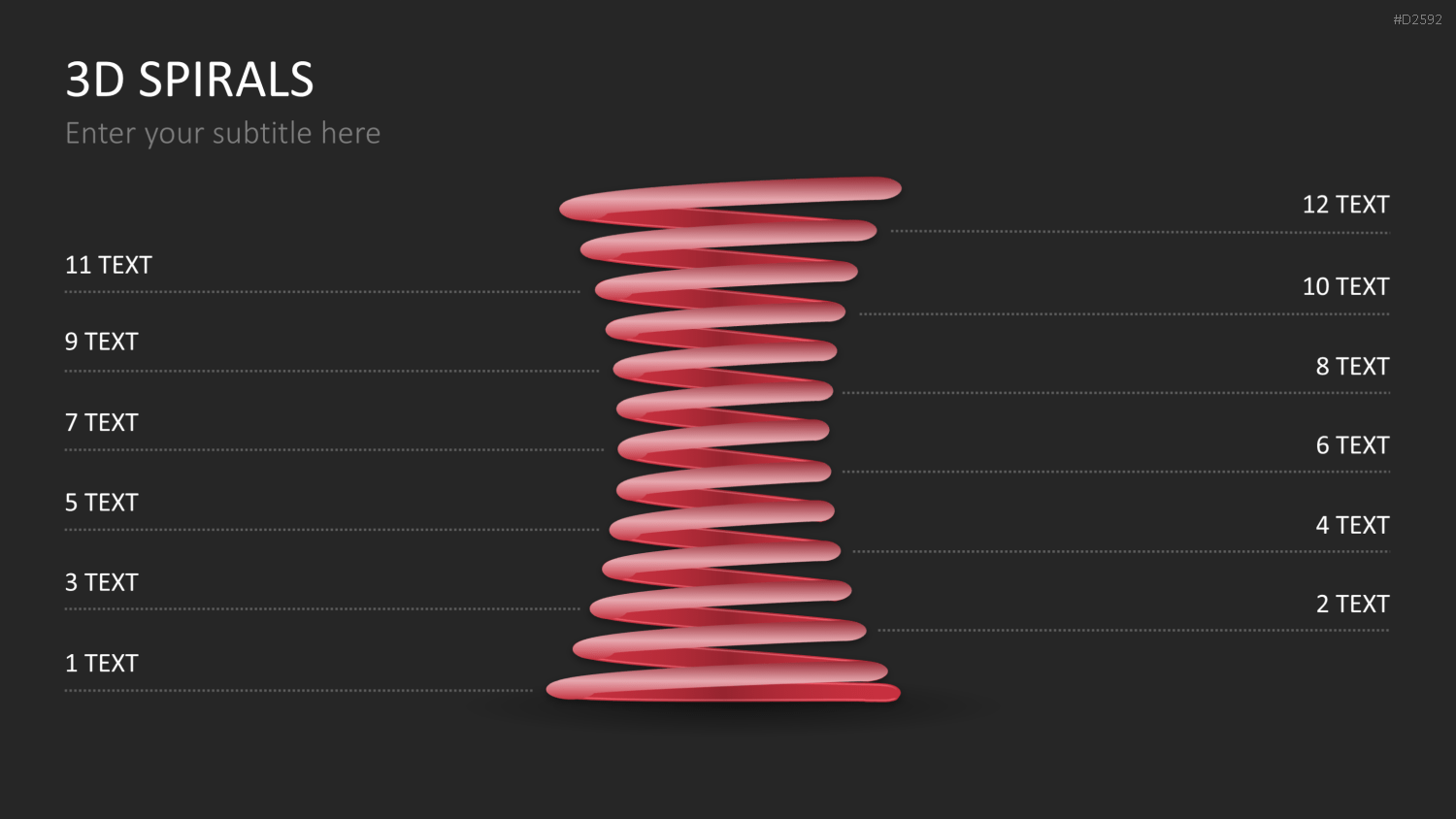 3D Spiralen PowerPoint-Vorlage