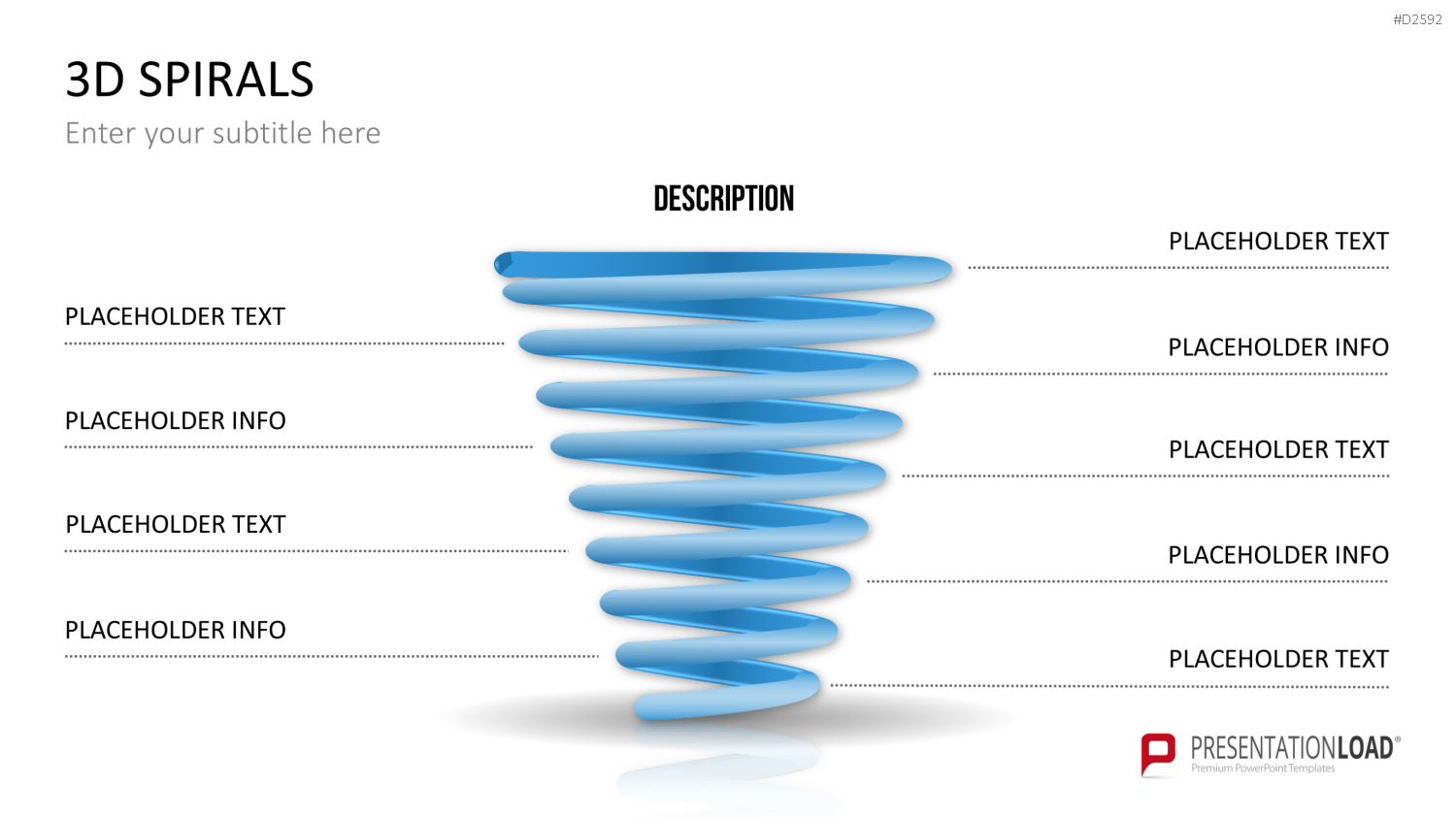 3D Spiralen PowerPoint-Vorlage