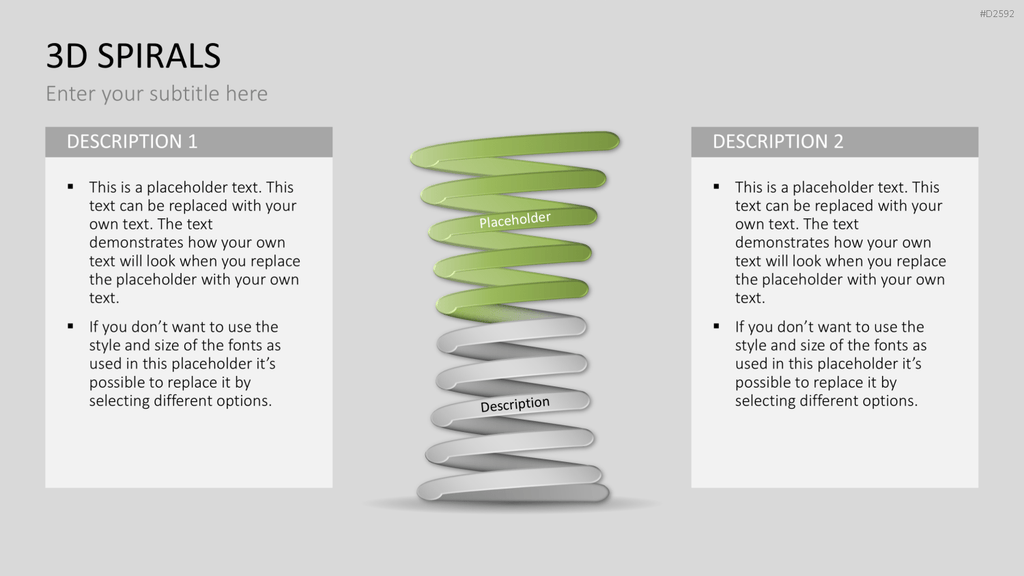 3D Spiralen PowerPoint-Vorlage